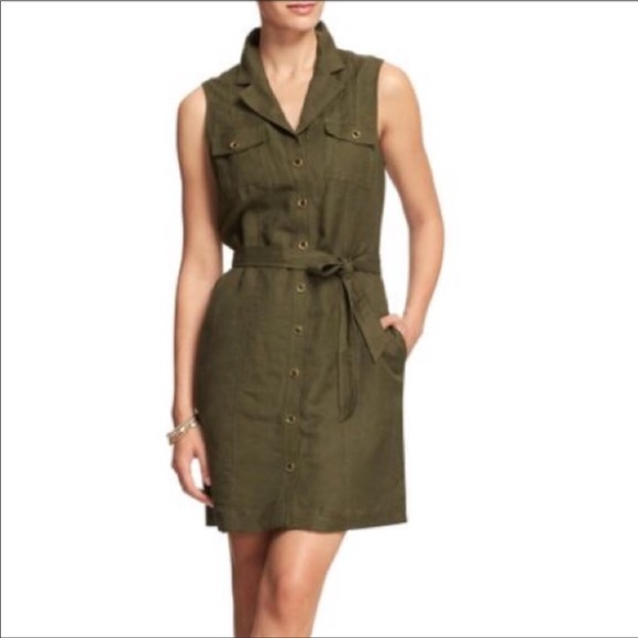Banana Republic Dresses & Skirts - Banana Republic olive sleeveless dress/vest/tunic
